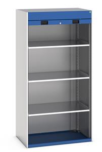Roller Shutter Cupboard 1050W x 650 D x 2000mm H - 3 Shelves Industrial Tool Storage Cupboard Roller Shutter Door Cupboards 40201021.11v Gentian Blue (RAL5010) 40201021.24v Crimson Red (RAL3004) 40201021.19v Dark Grey (RAL7016) 40201021.16v Light Grey (RAL7035) 40201021.RAL Bespoke colour £ extra will be quoted